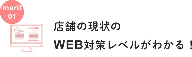 店舗の現状のWEB対策レベルがわかる！